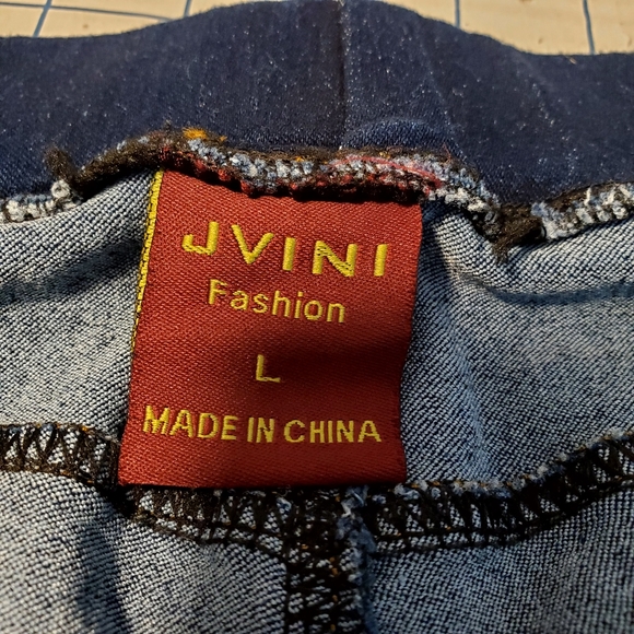 🔥NWOT JVINI Jeggings Blue Women US Large - Picture 10 of 12